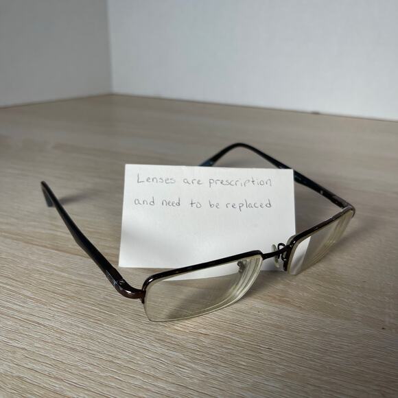 Ray-Ban RB6274 2511 Eyeglasses Half Rim Brown Black Frames Only READ 51-18-145 - Picture 1 of 12